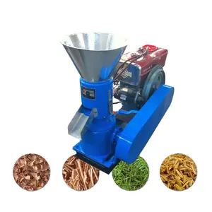 Factory price mini gasoline engine home farm live stock fish chicken cattle feed processing uses pellet feed machine for sale