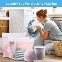 Lot de 7 sacs à linge en maille, vente en gros, directement de l'usine, ensemble de sacs de lavage en polyester avec fermeture éclair, réutilisables pour la salle de bain, pour vêtements fins, lingerie et soutiens-gorge