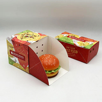 Caja de Embalaje para Comida para Llevar de Restaurante, Personalizada con Logotipo y Diseño Impreso, para Papas Fritas, Hamburguesas, Pollo Frito