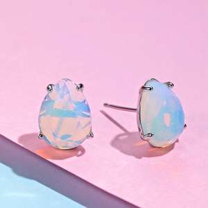 Pedra Natural Cristal Brincos Jóias Gota De Água Corte Ametista Tiger Eye Brincos Aventurine Verde - Product Image 5