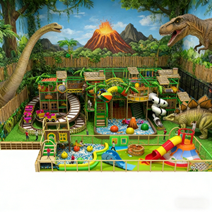 Parque Infantil Interior Personalizado con Temática <span class=keywords><strong>de</strong></span> Jungla y Bosque, Estructura <span class=keywords><strong>de</strong></span> Juego Grande con Casa en el Árbol, Red <span class=keywords><strong>de</strong></span> Escalada para Niños, Tobogán, Equipo <span class=keywords><strong>de</strong></span> Parque <span class=keywords><strong>de</strong></span> Diversiones - Product Image 1