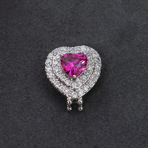 Breloques de haute qualité personnalisées en forme de fleur, <span class=keywords><strong>perles</strong></span> de luxe incrustées de zircon pour bracelet en maille extensible - Product Image 2