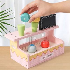 Cocina de Juguete de Madera, Juego de Helados de Madera No Tóxica, Juguetes de Helados para Niños Pequeños de 3 a 5 Años - Product Image 3