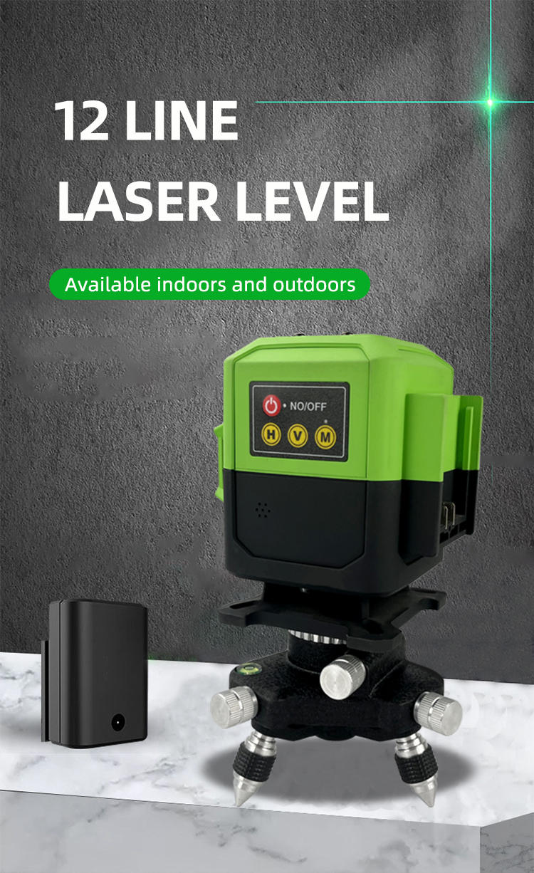 Hot selling industrial 12 line laser level green light laser level