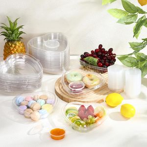 Transparent Clam Shell Takeaway Strawberries Tray Food <b>Container</b> Packaging Strawberry Heart Shaped PET Box Embossing Recycled - Product Image 2