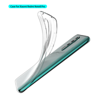 Coque en TPU pour Xiaomi Redmi Note 8 Pro, étui de téléphone Transparent Ultra mince et souple avec coque transparente