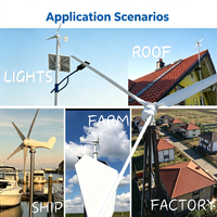 Système d'éolienne horizontale personnalisable de 5 kW, 360 °   Système de conversion automatique de la traînée et de l'énergie pour usage résidentiel