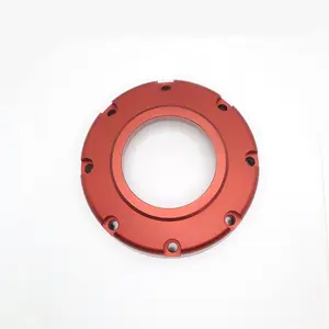 High quality factory custom cnc machining milling turning drilling red anodizing aluminum Circular hollow box
