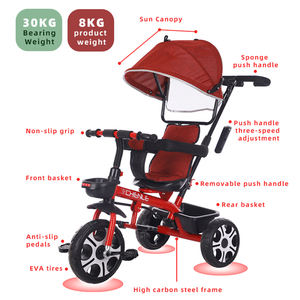 Precioso volumen cartón niña pedal de plástico usado niños cochecito <span class=keywords><strong>triciclo</strong></span> bebé <span class=keywords><strong>triciclo</strong></span> con asiento - Product Image 4