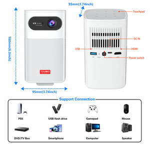 Proyector 1080P con Batería Integrada, Enfoque Automático TOF, WiFi, Android, <span class=keywords><strong>Mini</strong></span> Cine en Casa para Proyector DLP, <span class=keywords><strong>Precio</strong></span> de Fábrica - Product Image 3