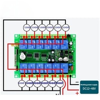 Kit de relais de commande à distance sans fil industriel 12 canaux DC 12V 24V 12 touches 433 MHz +20 dBm FSK à code tournant -121 dBm