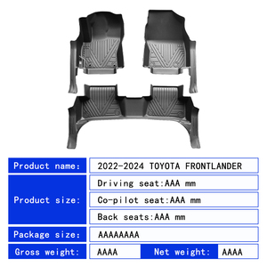 Tapis de sol de voiture 5D en caoutchouc TPE écologique, imperméable et antidérapant, sur mesure, 3 pièces pour Toyota Front Lander 2022 - 2024 - Product Image 3