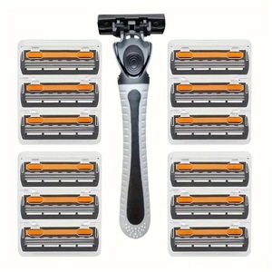Manual <b>Razor</b> Triple Blade Stainless Steel For Men Face Shaving Replacement Blades <b>Set</b> - Product Image 1