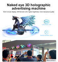 Projecteur Holographique 3D à LED, Écran Holographique à Ventilateur, Pas de Pixel 61,5x61,5mm, Pas de Pixel 0,5x0,5mm, Support de Sol OEM pour