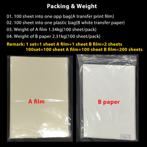 Hộp Mực Trắng A4 Khuyến Mại Bán Chạy Giấy In Chuyển Nhiệt Không Cắt <span class=keywords><strong>Laser</strong></span> In Hình Áo Thun Tự Làm Cỏ - Product Image 6