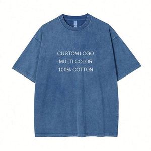 AI~MICH Clothing Manufacturer Men's <b>T</b>-shirt Custom Oversized Heavyweight Printing Cotton Acid Washed Graphic Vintage <b>T</b> Shirts - Product Image 6