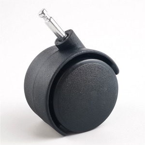 Roulettes pivotantes avec frein, noires, capacité de charge de 60 kg, pour chaise, meubles, chariot, accessoires, rouleaux en plastique - Product Image 3