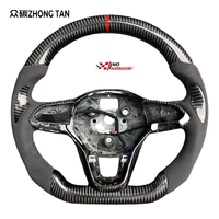 Für VW Golf 8 Polo GTI MK8 CL Carbon-Faser 3-Speichen 40mm Griff Sportlenkrad Modifiziertes Flachboden-Design