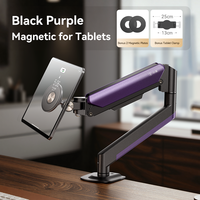 Support universel flottant pour tablette, fixation de bureau, bras magnétique à ressort à gaz pour moniteur portable 14 pouces, pivotant à 360°, support ergonomique, direct usine