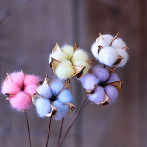 Cina prezzo di fabbrica fiore artificiale lungo stelo singolo secchi fiori di cotone per la decorazione domestica - Product Image 3