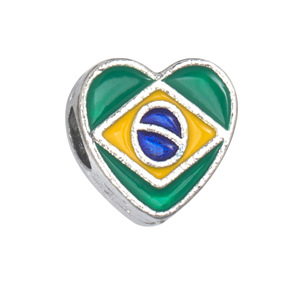 Oferta Especial: Abalorios de Aleación con Bandera Americana y Agujero Grande, con Esmalte, Estilo Punk DIY, para Pulseras y Accesorios para Cordones de Zapatos - Product Image 5