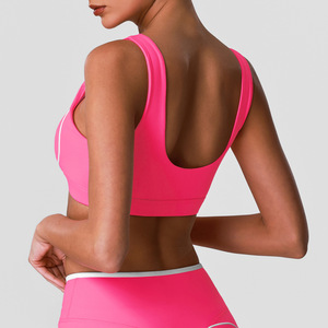 Sujetador deportivo de yoga de estilo europeo-americano, de alta sujeción, sin mangas, de secado rápido, que realza la espalda, de una pieza y con amortiguación. - Product Image 6