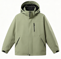 Blouson Bomber Imperméable à Capuche pour Homme, Doublure Polaire Hiver, Vêtement de Travail d'Extérieur, Fermeture Éclair Avant, Logo Personnalisé, Vente en Gros OEM