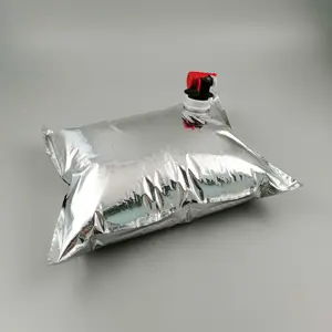 Асептический мешок 5 л в коробке, нагрудник из алюминиевой фольги для вина, мешок с клапаном для масла, напитков в упаковке с vitop
