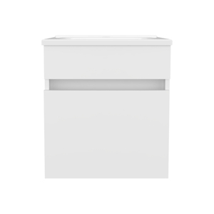 Primavera 18 Inch Wide <b>Floating</b> Bathroom Vanity White Cabinet With One Door And Two Shelves - Product Image 6