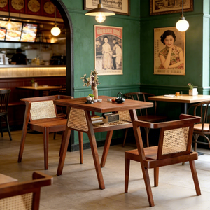 Sedia in Legno di Salice XYBF e Tavolo da Pranzo Commerciale per Ristoranti - Product Image 2