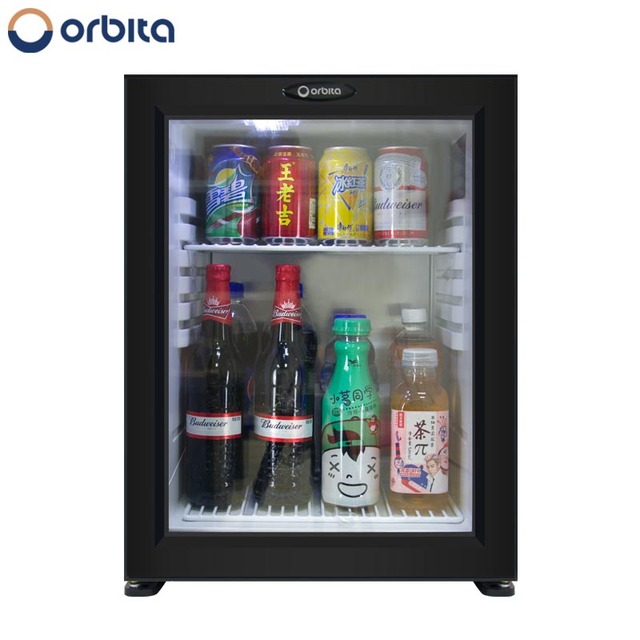 Orbita Mini Bar Fridge Hotel Absorption 30L 40L 60L Portable Stainless Steel 220V Silent Mini Bar with Light