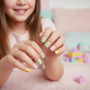 <span class=keywords><strong>Uñas</strong></span> Postizas Autoadhesivas de Diseño Floral con Caras Sonrientes, Paquete de 24 Unidades, Fáciles de Aplicar, <span class=keywords><strong>Uñas</strong></span> Adhesivas, <span class=keywords><strong>Uñas</strong></span> a Presión - Product Image 6