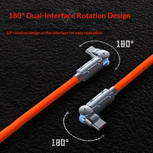 Câble de données en silicone à charge rapide Type-C et connecteurs pour Oppo, charge deux-en-un - Product Image 3