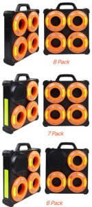 360 °   Luces LED RGB para Conos <span class=keywords><strong>de</strong></span> Tráfico, Lámparas <span class=keywords><strong>de</strong></span> Seguridad Vial Magnéticas con 5 Modos Sincronizados para Zonas <span class=keywords><strong>de</strong></span> Trabajo - Product Image 2