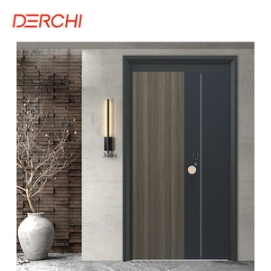 Chống Trộm lối vào Hiện Đại Màu Đen ngoài trời đôi doorcustom làm bên ngoài bảo mật cao cửa thép không gỉ - Product Image 6