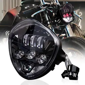 OVOVS 50w motosiklet Led far DRL dönüş sinyali 7 inç far takımı evrensel motosikletler için