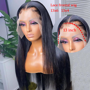 Perruque frontale en dentelle suisse 13x4, cheveux humains vierges non traités, extensions de cheveux humains cambodgiens bruts, achat immédiat, paiement ultérieur - Product Image 4