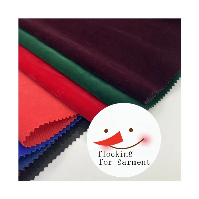 cheap price polyester micro self adhesive jacquard velvet flocking upholstery fabric for package material can cut to small