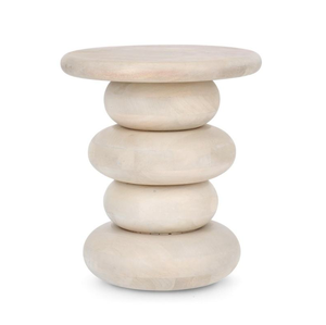 Table d'appoint rustique en bois massif, meuble de salon, table d'appoint en bois pour canapé, support à café d'angle - Product Image 3