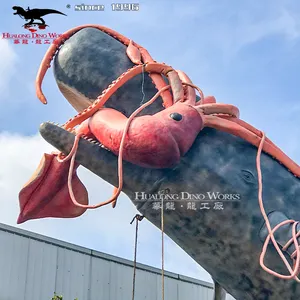실물 크기 바다 동물 상 animatronic 현실적인 고래 조각