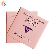 Impression de logo couvercle rose personnalisé et Base en carton emballage de vêtements pour femmes boîtes de lingerie