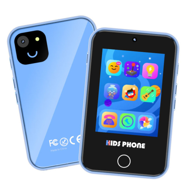 2.8 Inch Touch Screen Customized Smartphone Toy Dual Camera Game Phone Toy for Children Christmas Birthday Gifts