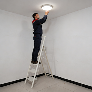 Scala a 5 Gradini in Acciaio Moderna con Corrimano, Design Pieghevole <span class=keywords><strong>per</strong></span> Uso Domestico e Facile Conservazione - Product Image 4