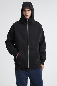 Sweat à capuche en molleton <span class=keywords><strong>Ninja</strong></span> pour homme, poids lourd personnalisé, 350 g, 500 g/m², imprimé DTG, ample, surdimensionné, à fermeture éclair, pour streetwear d'hiver - Product Image 2