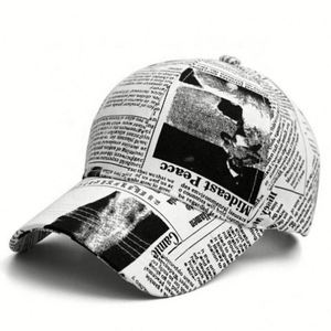 Gorras para Hombre y Mujer, Primavera Verano, Moda Retro, Gorra de Béisbol con Diseño de Periódico, Gorra Coreana para Deportes al Aire Libre, Protección Solar - Product Image 5