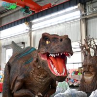 Costume de dinosaure réaliste en silicone Gecai avec jambes cachées, robotique et animatronique