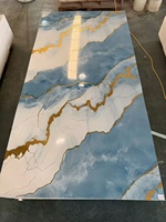 Panneau mural 3D moderne classique imperméable à haute brillance UV, panneau mural en PVC, panneau mural en marbre, panneaux muraux pliables