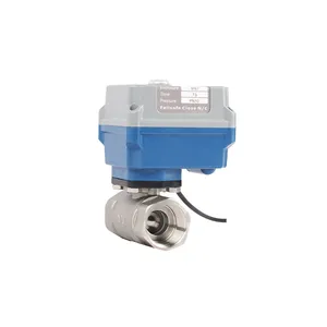 4-20mA 12V 24V DC AC 2 cách SS thông minh động cơ điện hoạt động solenoid Ball valve với thiết bị truyền động cho dòng nước