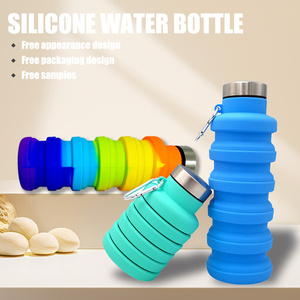 ขวดน้ำพับได้ซิลิโคนพกพาสำหรับเดินทาง ปลอดสาร BPA ขายส่งจากโรงงาน - Product Image 4