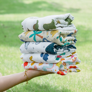 Logo personnalisé nouveau-né à tout-petit: emmailloter en mousseline de bambou 88x64cm confort adaptatif pour chaque utilisation de literie de <span class=keywords><strong>couverture</strong></span> de bébé en mousseline de scène - Product Image 1